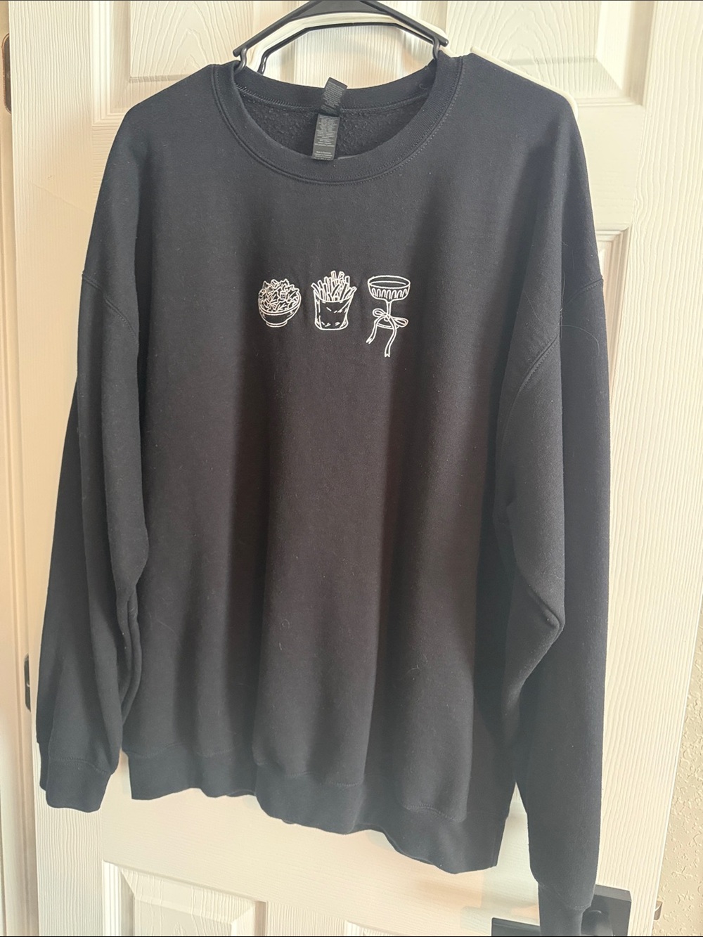 Girl Dinner Black Crewneck Sweatshirt
